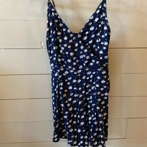 Blue floral romper
